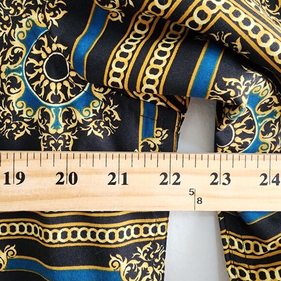 Level Ten Baroque Shirt Mens L Black Teal - Picture 5 of 8